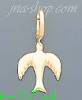 14K Gold Swallow Italian Charm Pendant