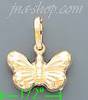 14K Gold Butterfly Italian Charm Pendant