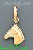 14K Gold Horse Head Italian Charm Pendant