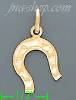 14K Gold Horseshoe Italian Charm Pendant