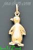 14K Gold Penguin Italian Charm Pendant