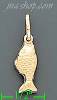 14K Gold Fish Italian Charm Pendant