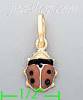 14K Gold Ladybug Enamel Charm Pendant