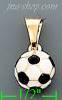 14K Gold 3D Soccerball Enamel Charm Pendant