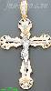 14K Gold Crucifix CZ Cross Charm Pendant