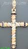 14K Gold CZ Cross Charm Pendant