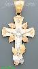 14K Gold Crucifix CZ Cross Charm Pendant