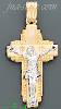 14K Gold Crucifix CZ Cross Charm Pendant