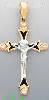 14K Gold Crucifix CZ Cross Charm Pendant