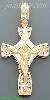 14K Gold CZ Cross Charm Pendant