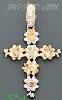 14K Gold CZ Cross Charm Pendant