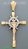 14K Gold CZ Cross Charm Pendant