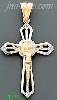 14K Gold CZ Cross Charm Pendant