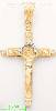 14K Gold CZ Cross Charm Pendant