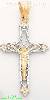 14K Gold CZ Cross Charm Pendant