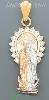 14K Gold Virgin of Guadalupe CZ Charm Pendant