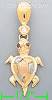 14K Gold Turtle CZ Charm Pendant