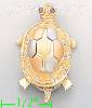 14K Gold Turtle CZ Charm Pendant