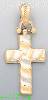 14K Gold Italian Fancy Cross Charm Pendant