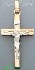 14K Gold Crucifix Italian Fancy Cross Charm Pendant