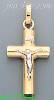 14K Gold Crucifix Italian Fancy Cross Charm Pendant