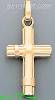 14K Gold Crucifix Italian Fancy Cross Charm Pendant