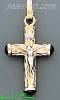 14K Gold Italian Fancy Cross Charm Pendant