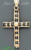 14K Gold Italian Fancy Cross Charm Pendant