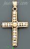 14K Gold Italian Fancy Cross Charm Pendant