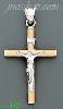 14K Gold Crucifix Italian Fancy Cross Charm Pendant