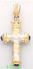 14K Gold Italian Fancy Cross Charm Pendant