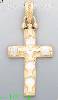 14K Gold Italian Fancy Cross Charm Pendant