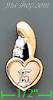 14K Gold 15 Años Heart CZ Charm Pendant