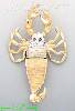 14K Gold Scorpion CZ Charm Pendant