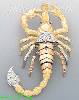 14K Gold Scorpion CZ Charm Pendant