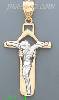 14K Gold Cross Crucifix Charm Pendant