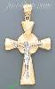 14K Gold Cross Crucifix Charm Pendant