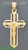 14K Gold Cross Crucifix Charm Pendant