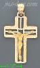 14K Gold Cross Crucifix Charm Pendant