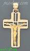 14K Gold Cross Crucifix Charm Pendant