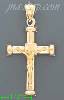 14K Gold Cross Crucifix Charm Pendant