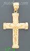 14K Gold Cross Crucifix Charm Pendant