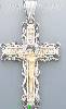 14K Gold Cross Crucifix Charm Pendant