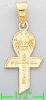 14K Gold Mi Primera Comunion Cross Religious Charm Pendant