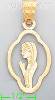 14K Gold Jesus Religious Charm Pendant