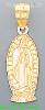 14K Gold Virgin of Guadalupe Religious Charm Pendant