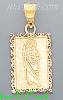 14K Gold Saint Joseph Religious Charm Pendant