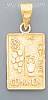 14K Gold Mi Primera Comunion Religious Charm Pendant