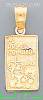 14K Gold Mi Primera Comunion Religious Charm Pendant