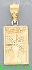 14K Gold Mi Primera Comunion Religious Charm Pendant